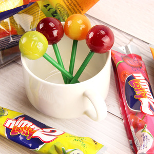 德国进口二宝nimm2棒棒糖4支散装水果网红零食无添加儿童宝宝糖果