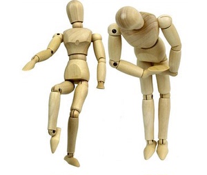 zakka 木质工艺 木头人偶木手关节模型摆设动漫画画婚庆素材绘画