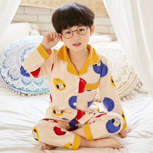 儿童sy睡衣纯棉 男可爱超萌8岁春秋5十男孩子10男童11三8夏空调服