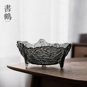 日式创意水果盘家用客厅茶几零食盘糖果盘轻奢高档玻璃果盘果篮子