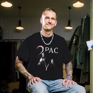 0021人付款天猫秀洛欧美街头玛丽莲梦露联名2pac短袖嘻哈说唱宽松大码