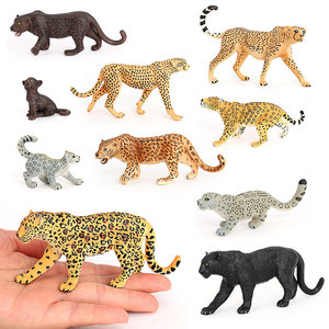 认知仿真野生动物模型 美洲豹黑豹花豹猎豹雪豹猛兽摆件礼物玩具