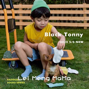 小黑托昵儿童袜子春夏薄款男童网眼袜短袜小黑托尼袜1-15岁3292