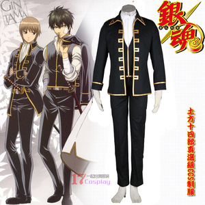 银魂cosplay服装 真选组队服 土方十四郎 冲田总悟制服全套