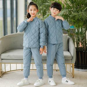 冬季校服神器保暖裤加厚羽绒服棉袄幼儿园园园学生班服打底穿内搭