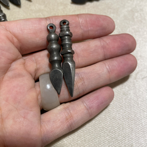 藏传手工普巴杵天铁金刚橛托甲金刚杵降魔杵法器项戴多吉回遮障碍