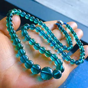 巴西老料帕拉伊帕宝蓝色碧玺塔链女本命年碧玺项链转运一物一图女