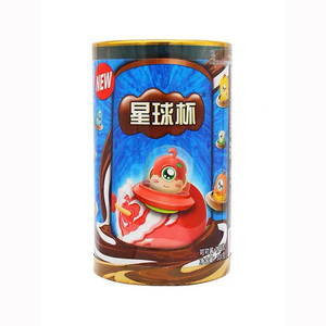 星球杯桶装巧克力300克夹心饼干老式怀旧校园小食品单桶约20小杯