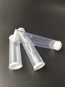 供应带盖子包装管塑料管透明管硬管线香筒 PVC管外径32mm内径30mm