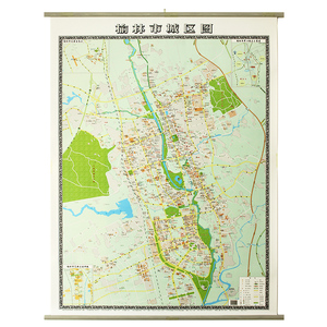 榆林市城区图 竖版 长约0.9米 高约1.