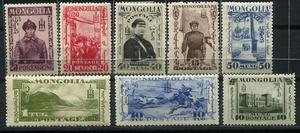A12-4蒙古邮票1932年8枚新~100贴票