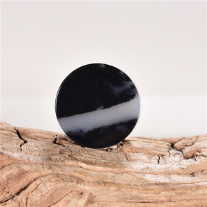 天然新疆和田玉墨玉籽料吊坠青花一线天玉石挂件女款项链带证