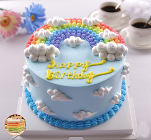 昆明彩虹生日蛋糕配上海武汉成都重庆长沙北京南京广州店同城配送