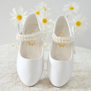 女童小白鞋新款时尚软底四季女孩公主鞋白色舞蹈演出皮鞋儿童单鞋