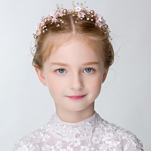 花童头饰发箍儿童表演花环女童公主发饰婚纱礼服演出配饰春夏新款