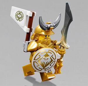 lego幻影忍者人仔 njo456 黄金神龙大师含龙旗剑盾 70655 龙刀 盾