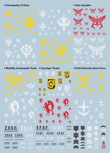 EVO地球联邦吉恩自护军UC0079势力标志模型玩具MG HG通用水贴纸
