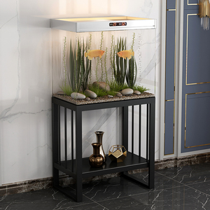 定制铁艺鱼缸架置物架鱼缸底座底柜金属架子龟缸架陈列架客厅玄关