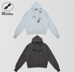 【5折现货】we11done track新款易烊千玺同款w字母连帽衫卫衣帽衫