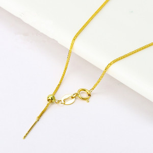 梧桐叶下 18k黄金万能针式链可穿路路通肖邦链素金链项链搭配链