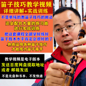 全套笛子技巧教学视频,三哥详细讲解示范