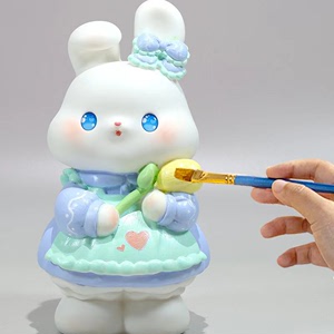 大海模具 可爱兔子24cm石膏像乳胶模具 儿童益智diy手工制作