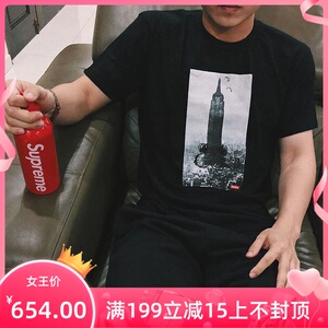 正品supreme the empire state building tee恶搞帝国大厦短袖t恤