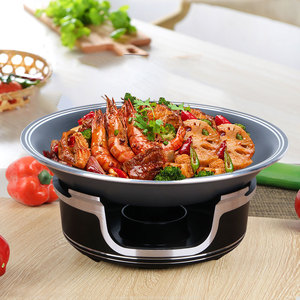 干锅专用盘海鲜大咖盘子创意海鲜鱼头锅牛蛙盘商用干锅明火干锅盘