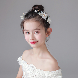 女童发夹头饰超仙儿童走秀演出造型公主花朵发饰女孩夹子侧边洋气