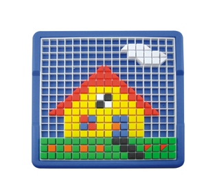 美术拼图积木儿童益智小方块插图宝宝早教绘画积木玩具幼儿园积木