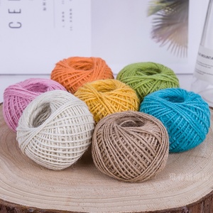 彩色麻绳线手工编织创意花瓶装饰细绑绳子幼儿园环创作品diy材料