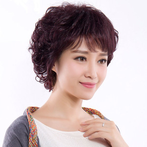 假发女短发蓬松小卷中老年妈妈发型化疗短卷发自然时尚透气全头式