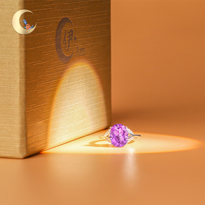 【开拓你的智慧】宝石级天然紫水晶 优雅永不过时 S925纯银戒指女