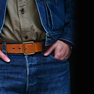 5mm日字扣皮带 赫尔曼橡树鞍革天神养牛款男腰带