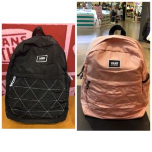 vans范斯秋季粉色黑色情侣款双肩包新品书包男女vn0a3b47ygk rdd
