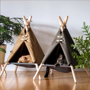猫窝猫咪宠物帐篷吊床玩耍爬架三角离地悬空猫洞摇篮床私密躲避屋