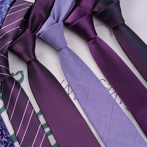 紫色领带男时尚商务正装韩版结婚新郎紫罗兰手打款窄女休闲复古潮