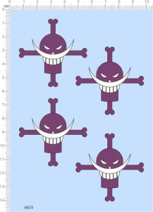 动漫手办 pop 海贼王(白胡子/骷髅头)通用标志.专用水贴【66678】