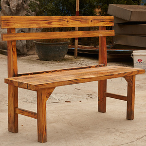 炭烧餐桌椅碳化火烧木桌椅火锅桌饭店实木长凳椅子圆桌组合0人付款