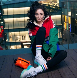 adidas阿迪达斯三叶草杨幂同款外套女春秋潮牌宽松运动情侣男上衣