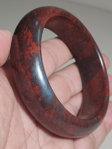 红伊丁手镯新疆奇石手镯疑似陨石手镯戈壁奇石镯子