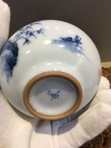 景德镇瓷器李善明老款善字款月白手绘山水妙玉杯汝瓷开片品茗杯