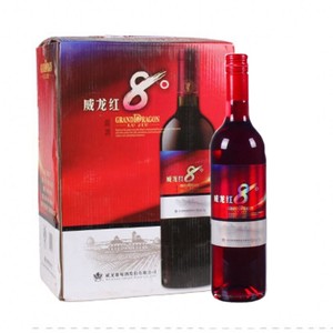 威龙葡萄红酒8度露酒750ml*6瓶甜红葡萄酒整箱