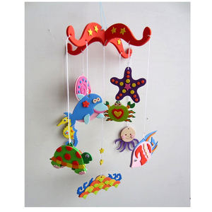 春天儿童diy手工制作幼儿园材料包美劳EVA粘贴画卡通动物风铃挂饰
