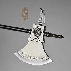 1/6微缩冷兵器三国徐晃开山斧长款钩斧长板斧12寸兵人武器模型