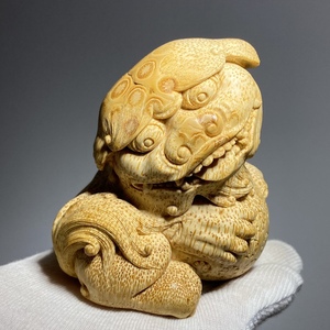 大竹根狮子戏球刘向荣本工竹根雕名家竹雕狮子书房茶室非杨国强