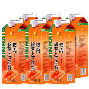 神内农科院胡萝卜汁饮料混合果蔬汁1l*6瓶装0脂肪轻代餐火锅搭配