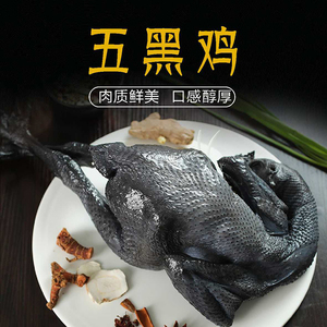 燕域田园营养五黑鸡乌鸡整只1kg纯粮新鲜冷冻鸡肉月子鸡非活现杀