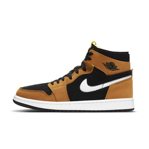 nike air jordan 1 high zoom男子aj1高帮黑黄棕篮球鞋ct0978-002