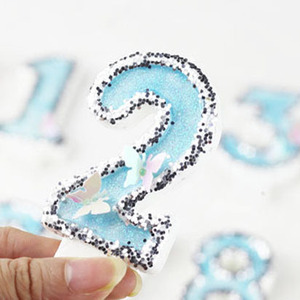 冰雪奇缘蓝色创意数字蜡烛儿童周岁百日宝宝生日派对蛋糕 满包邮